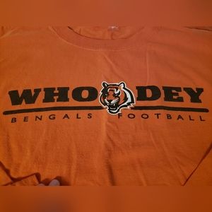 'Who Dey' Orange Cincinnati Bengals Large LS T-shirt